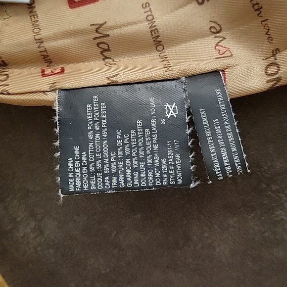 Vtg STONE MOUNTAIN Canvas Faux Leather Three Compartment Carpet Shoulder Bag - Picture 13 of 16